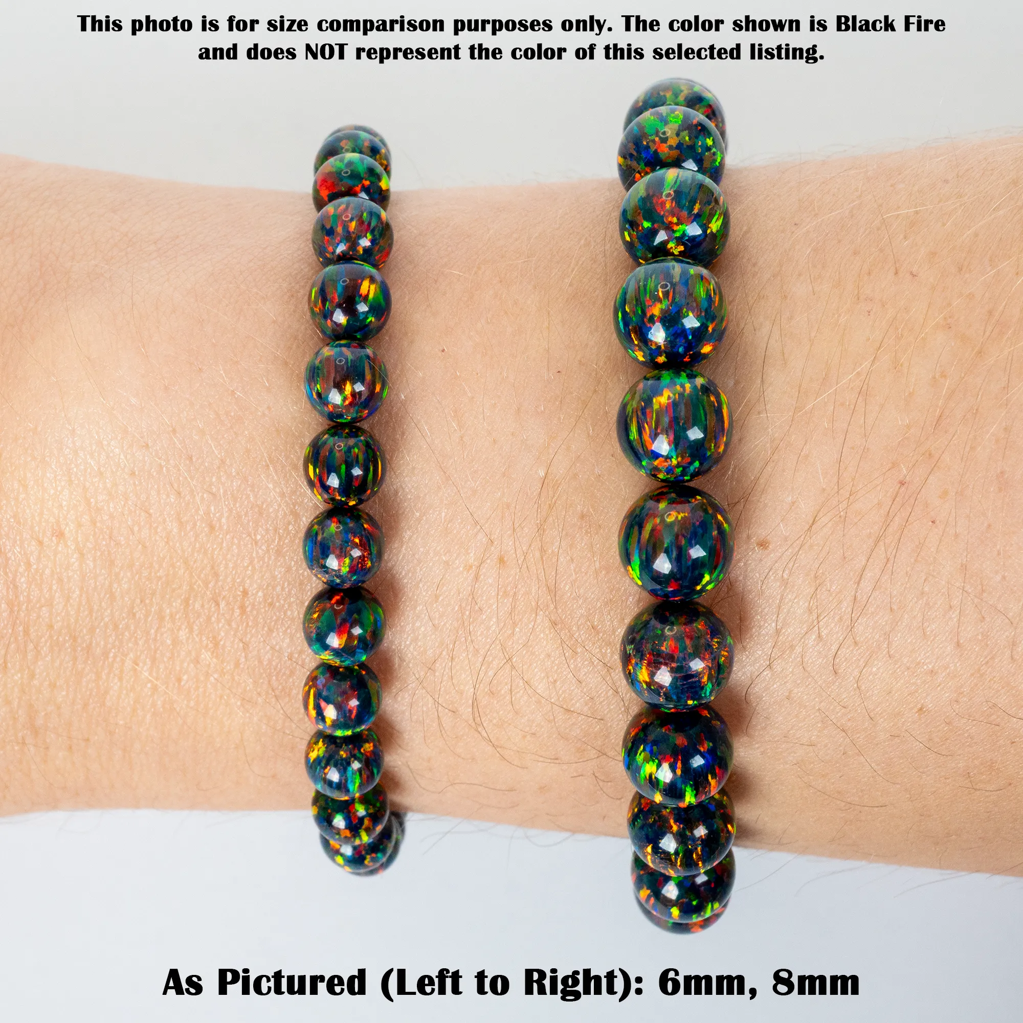 Ocean Blue Opalescence Beaded Bracelet