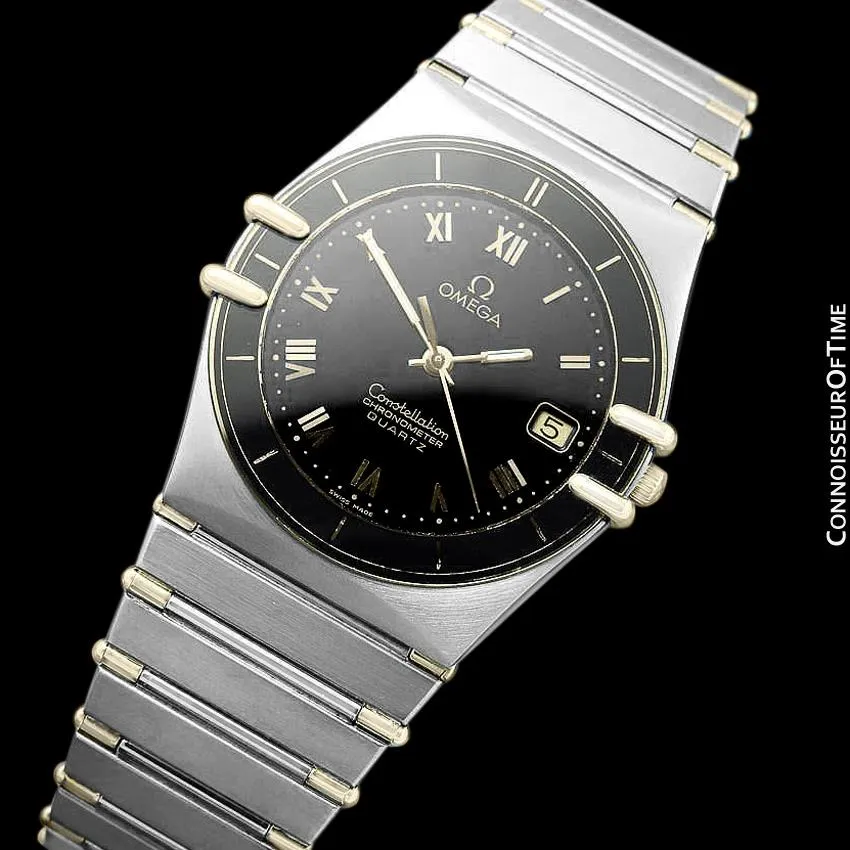 Omega Constellation Mens Quartz Chronometer Watch, Stainless Steel & 18K Gold - The Original Manhattan