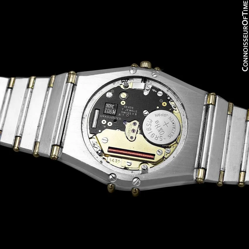 Omega Constellation Mens Quartz Chronometer Watch, Stainless Steel & 18K Gold - The Original Manhattan