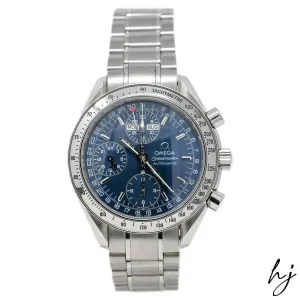 Omega Day-Date Speedmaster Stainless Steel 39mm Blue Chronograph Dial Watch Reference #: 3523.80