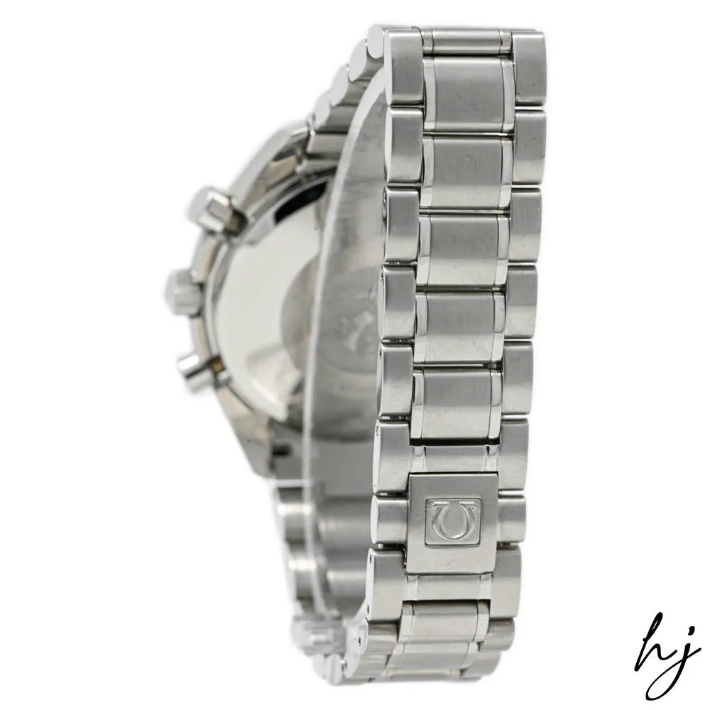 Omega Day-Date Speedmaster Stainless Steel 39mm Blue Chronograph Dial Watch Reference #: 3523.80