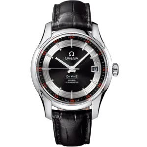 Omega De Ville Hour Vision 41 mm, steel on leather strap