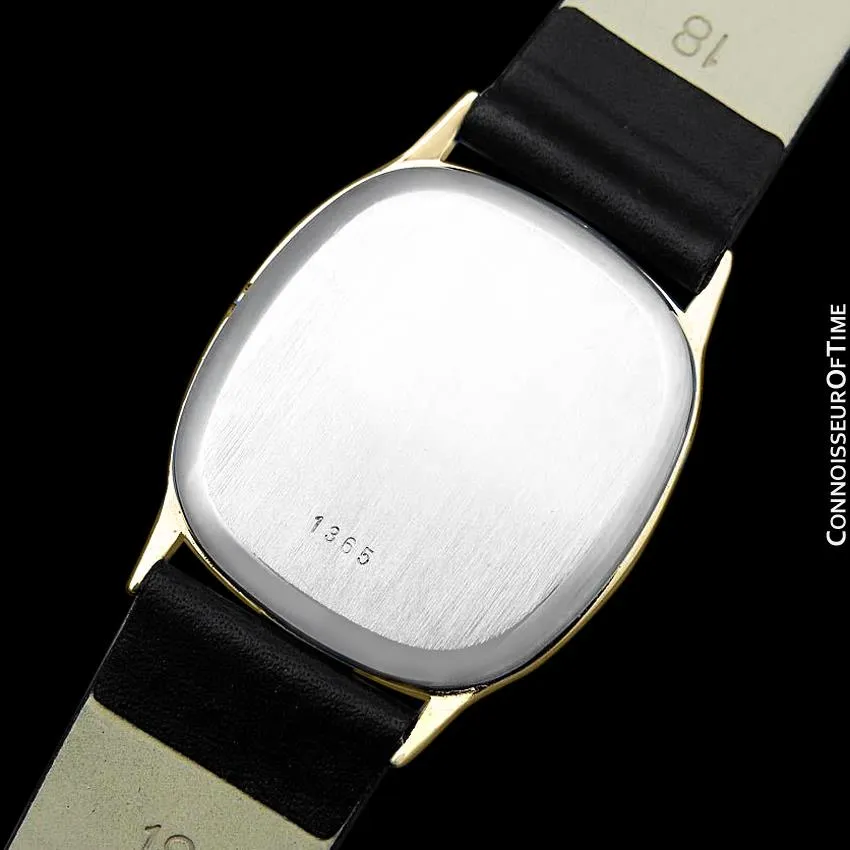 Omega De Ville Mens Midsize Accuset Thin Dress Watch - 18K Gold Plated and Stainless Steel
