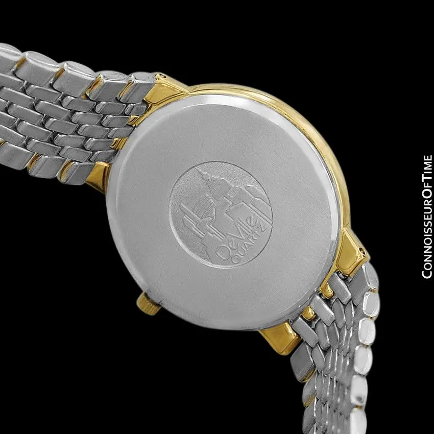 Omega De Ville Mens Two-Tone Ultra Thin Dress Watch with Bracelet - 18K Gold Plated & Stainless Steel