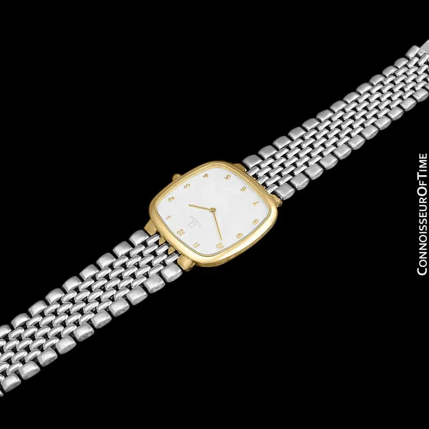 Omega De Ville Mens Unisex Two-Tone Ultra Thin Dress Watch with Bracelet - 18K Gold Plated & Stainless Steel