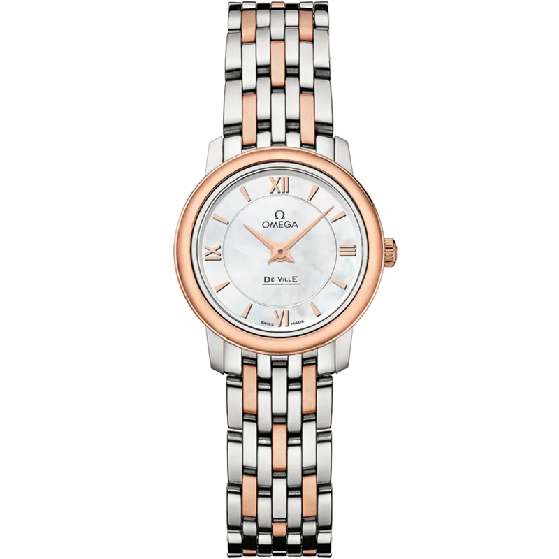 Omega De Ville Prestige 24.4 mm, steel - red gold on steel - red gold