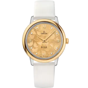 Omega De Ville Prestige 32.7 mm, steel - yellow gold on leather strap
