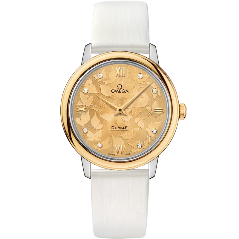 Omega De Ville Prestige 32.7 mm, steel - yellow gold on leather strap