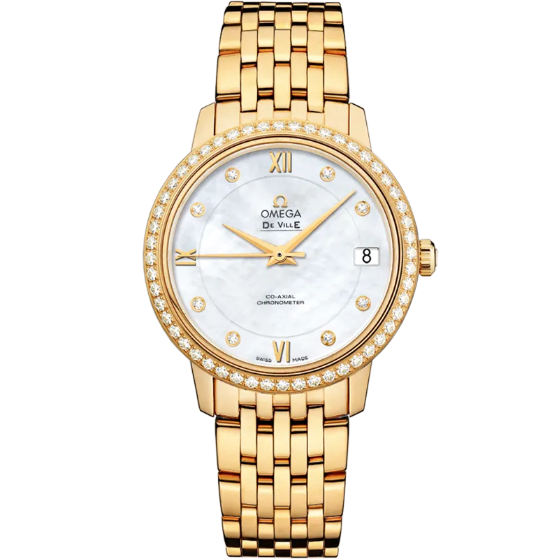Omega De Ville Prestige 32.7 mm, yellow gold on yellow gold
