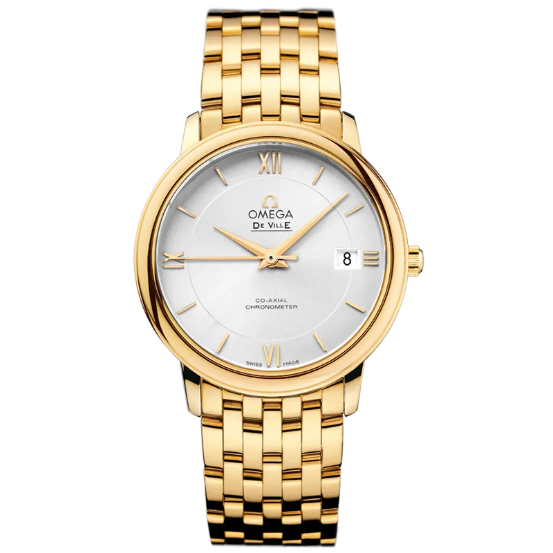 Omega De Ville Prestige 36.8 mm, yellow gold on yellow gold