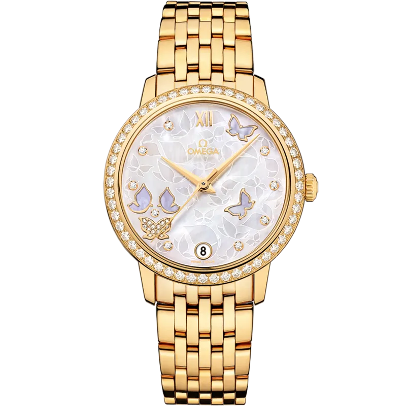 Omega De Ville Prestige 36.8 mm, yellow gold on yellow gold