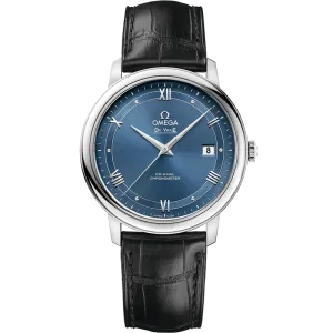 Omega De Ville Prestige 39.5 mm, steel on leather strap
