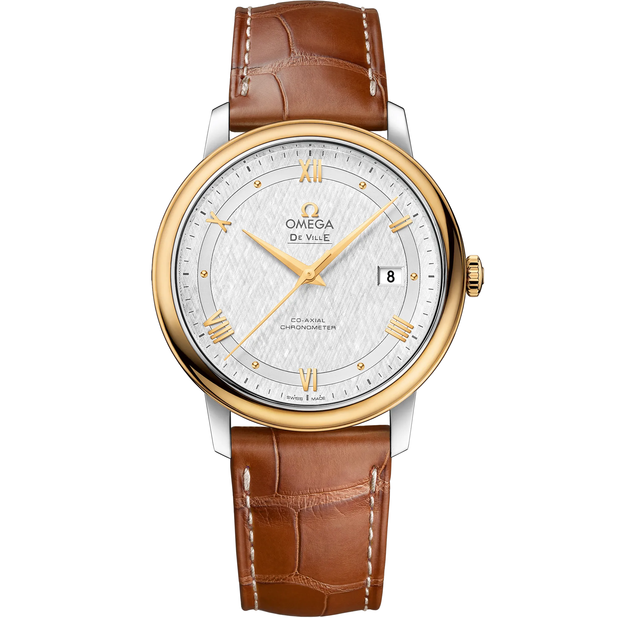 Omega De Ville Prestige 39.5 mm, steel - yellow gold on leather strap