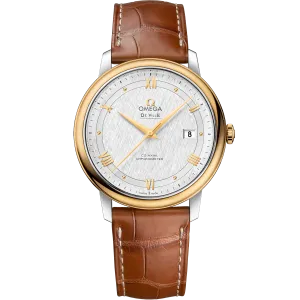 Omega De Ville Prestige 39.5 mm, steel - yellow gold on leather strap