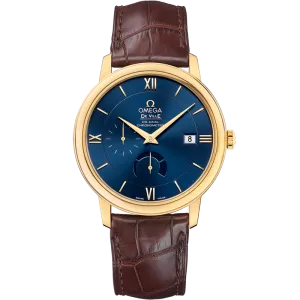 Omega De Ville Prestige 39.5 mm, yellow gold on leather strap