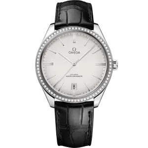 Omega De Ville Trésor 40 mm, steel on leather strap