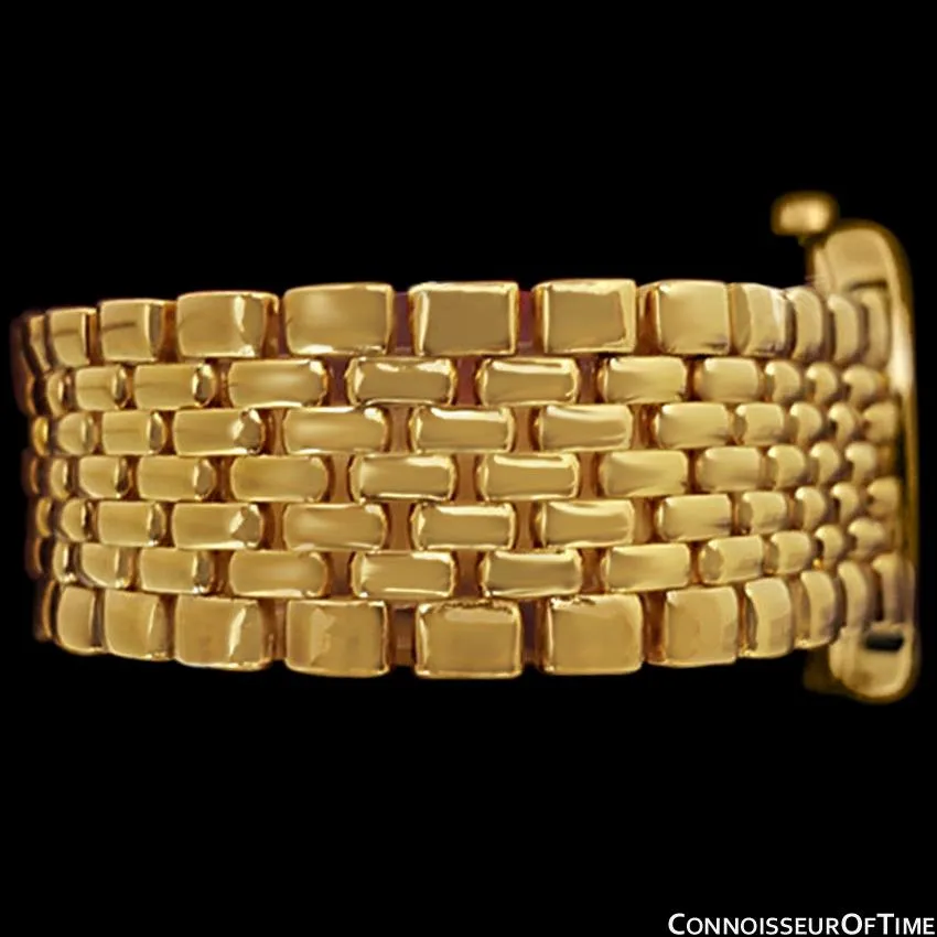 Omega DeVille Midsize Mens Ultra Thin Dress Watch with Bracelet - 18K Gold Plated