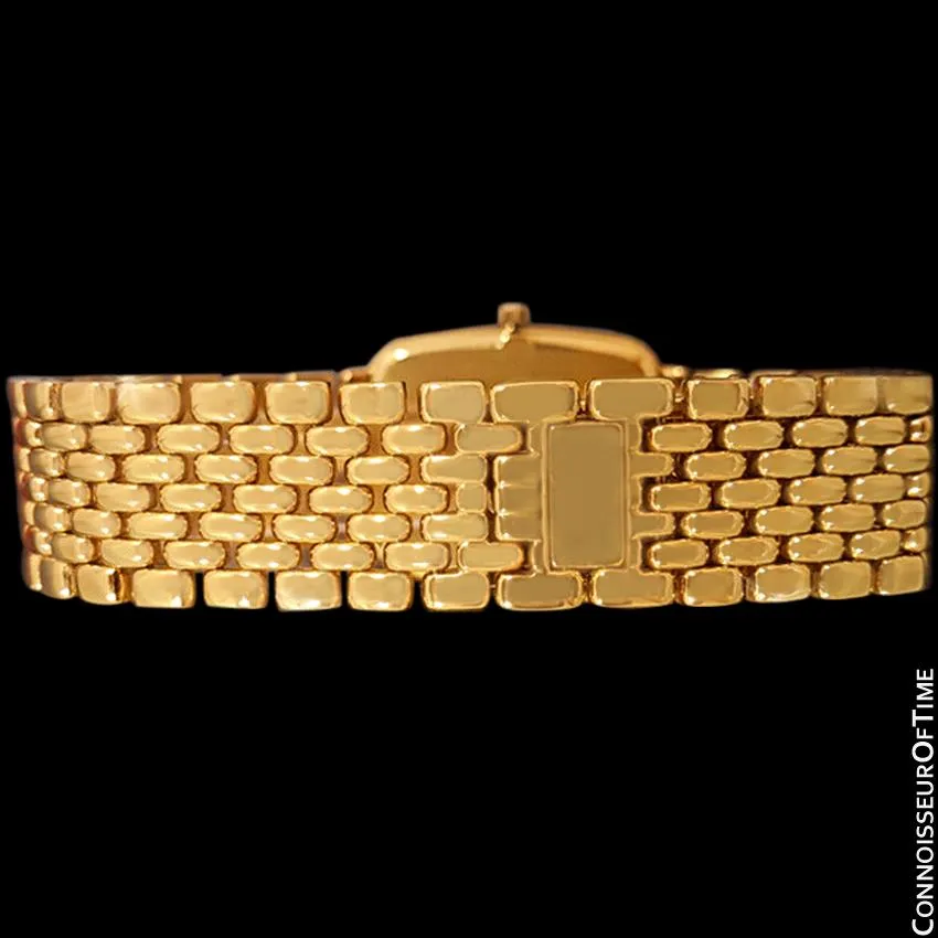 Omega DeVille Midsize Mens Ultra Thin Dress Watch with Bracelet - 18K Gold Plated