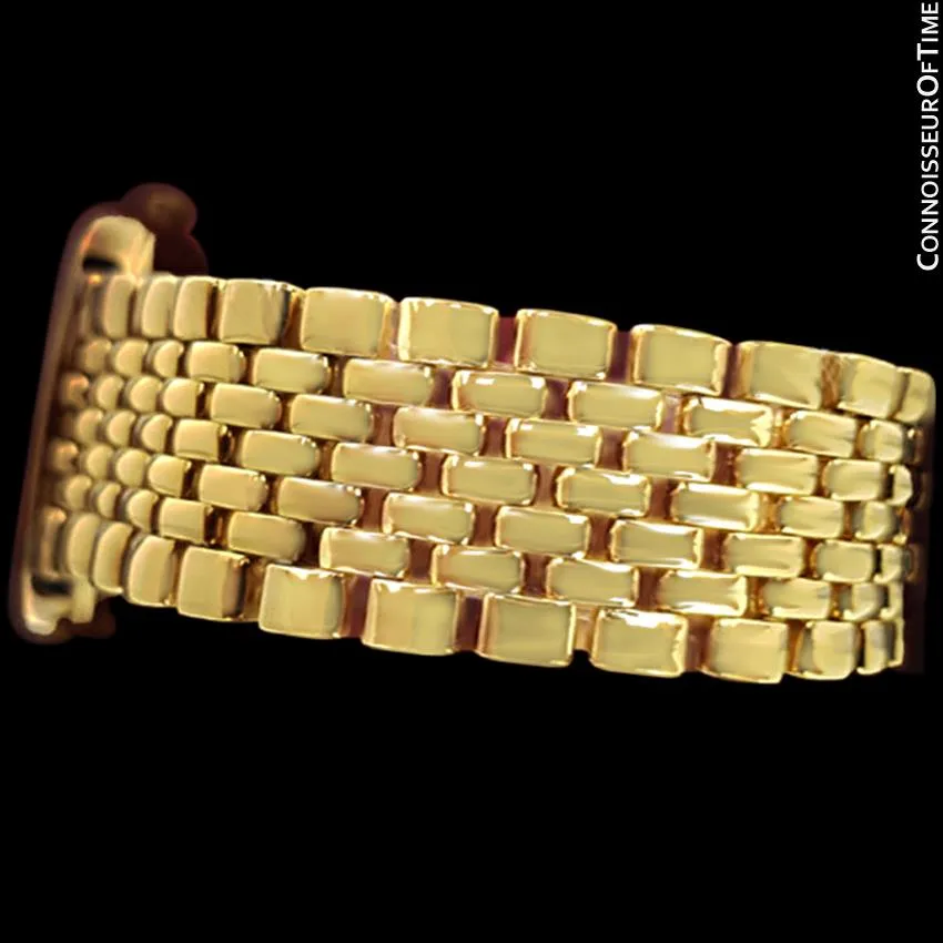 Omega DeVille Midsize Mens Ultra Thin Dress Watch with Bracelet - 18K Gold Plated