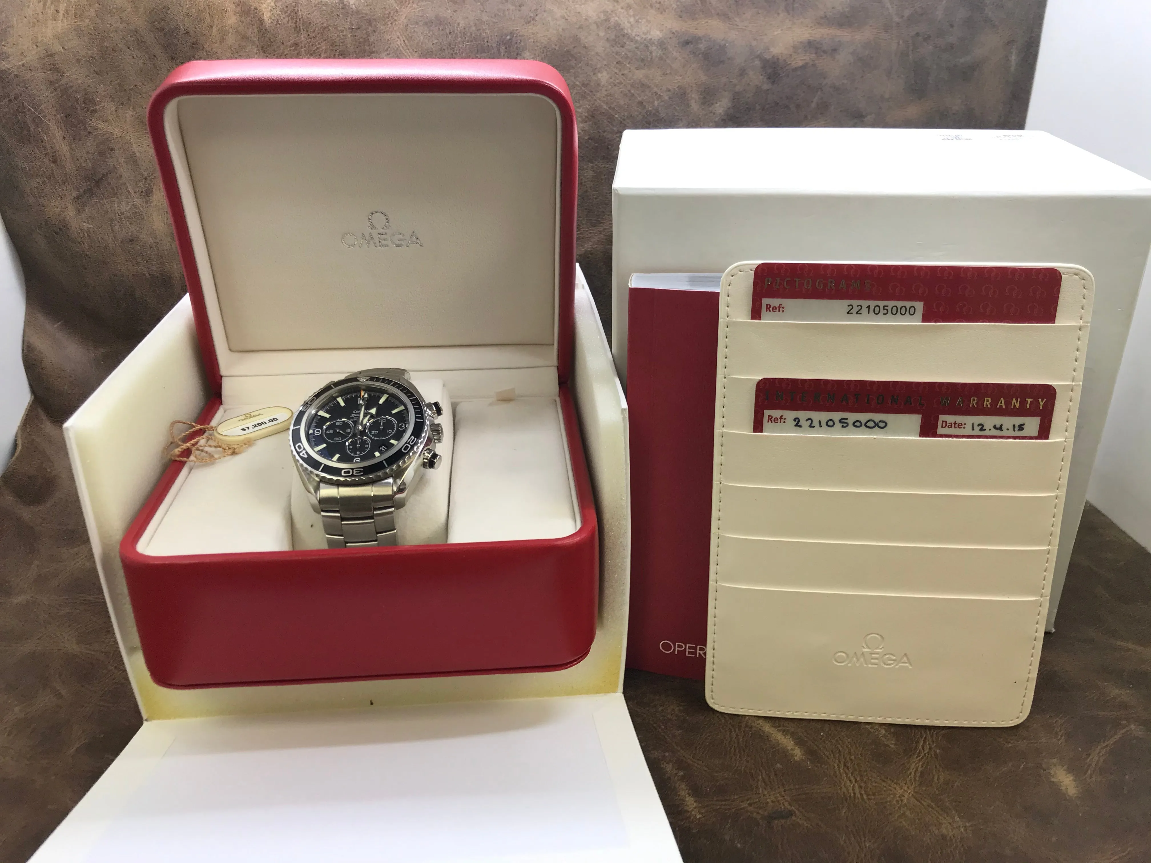 Omega Planet Ocean 600M Co-Axial Chronograph 2210.50.00 Black Dial Automatic Men's Watch