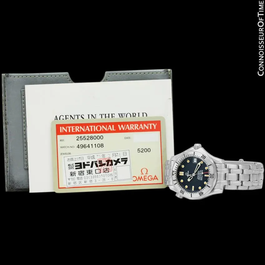 Omega Seamaster 300M Mens Professional Diver (James Bond Style) Automatic Chronometer Watch, Stainless Steel - 2552.80