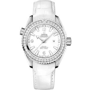 Omega Seamaster Planet Ocean 600M 37.5 mm, steel on leather strap