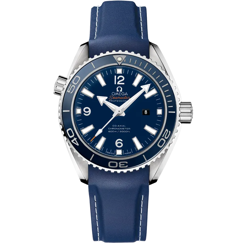 Omega Seamaster Planet Ocean 600M 37.5 mm, titanium on rubber strap