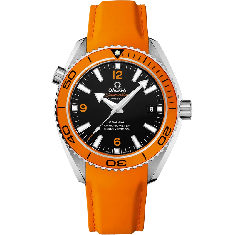 Omega Seamaster Planet Ocean 600M 42 mm, steel on rubber strap