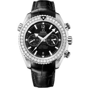Omega Seamaster Planet Ocean 600M 45.5 mm, steel on leather strap