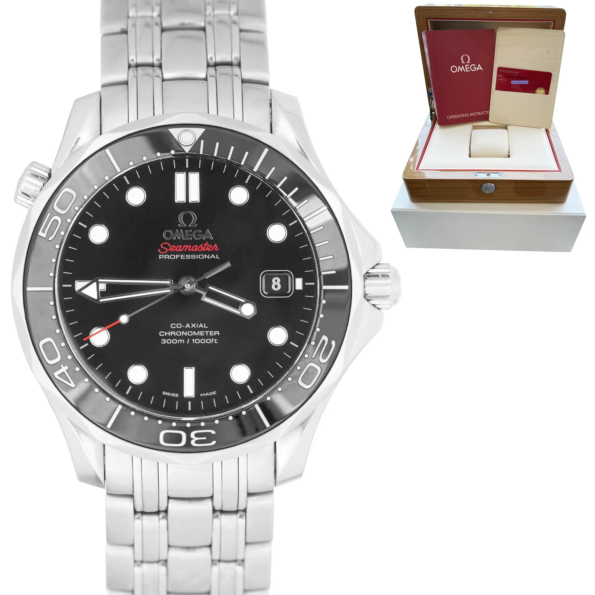 Omega Seamaster Professional 300M 212.30.41.20.01.003 Black Automatic 41mm Watch