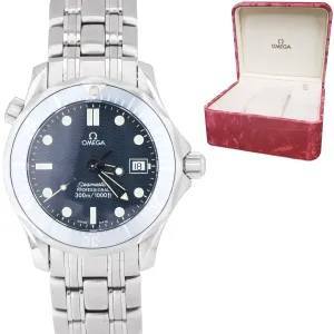 Omega Seamaster Professional 300M Blue Wave Quartz 36mm Date Dive Watch 2561.80