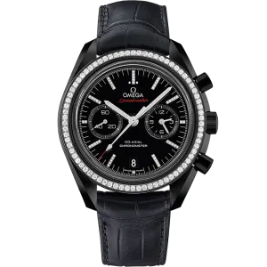 Omega Speedmaster Dark Side of the Moon 44.25 mm, black ceramic on leather strap