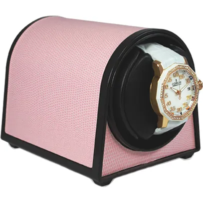 Orbita Sparta Mini Single-Unit Watch Winder In Pink Leatherette