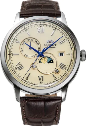 Orient Bambino Sun and Moon Cream Watch
