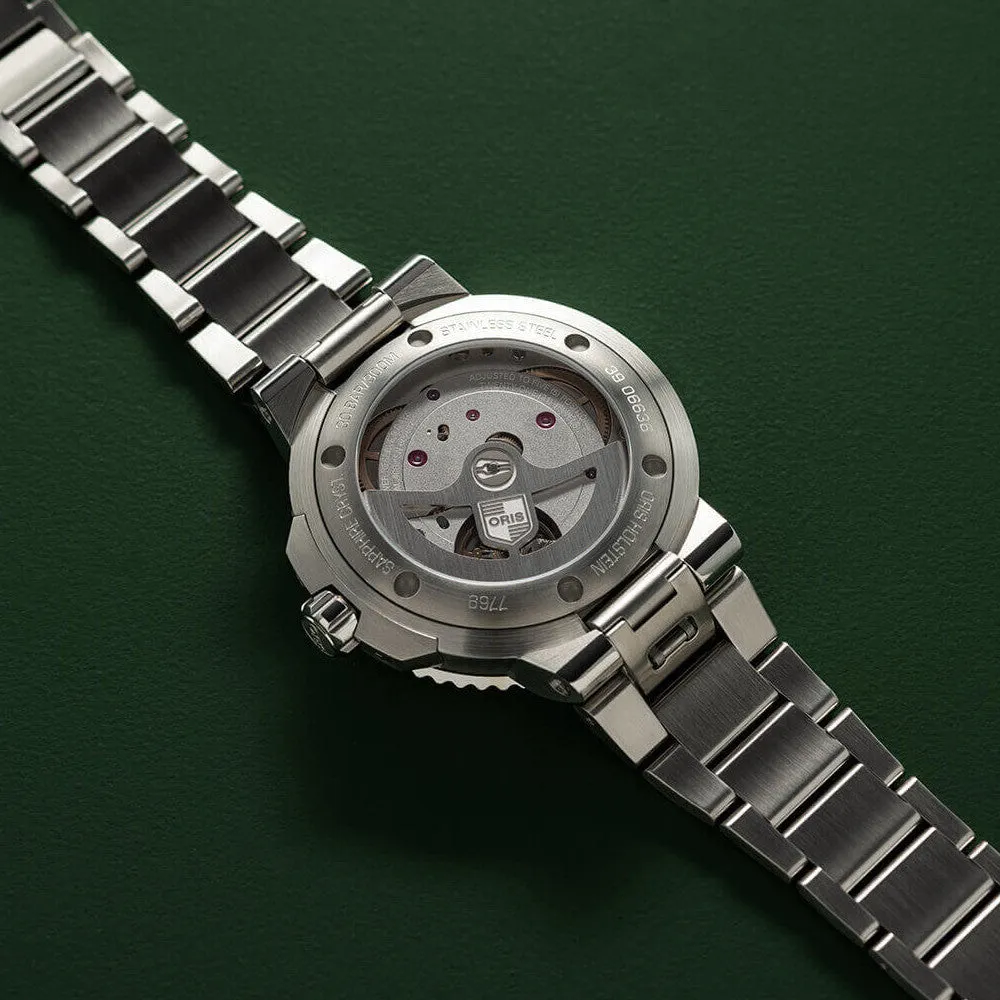 Oris Aquis Date Calibre 400 41.5MM Green Dial and Bezel Watch 01 400 7769 4157-07 8 22 09PEB