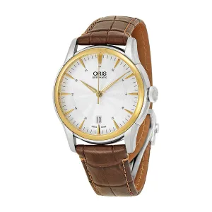 Oris Artelier Automatic Silver Dial Brown Leather Men's Watch 733-7670-4351LS 01 733 7670 4351-07 1 21 73FC
