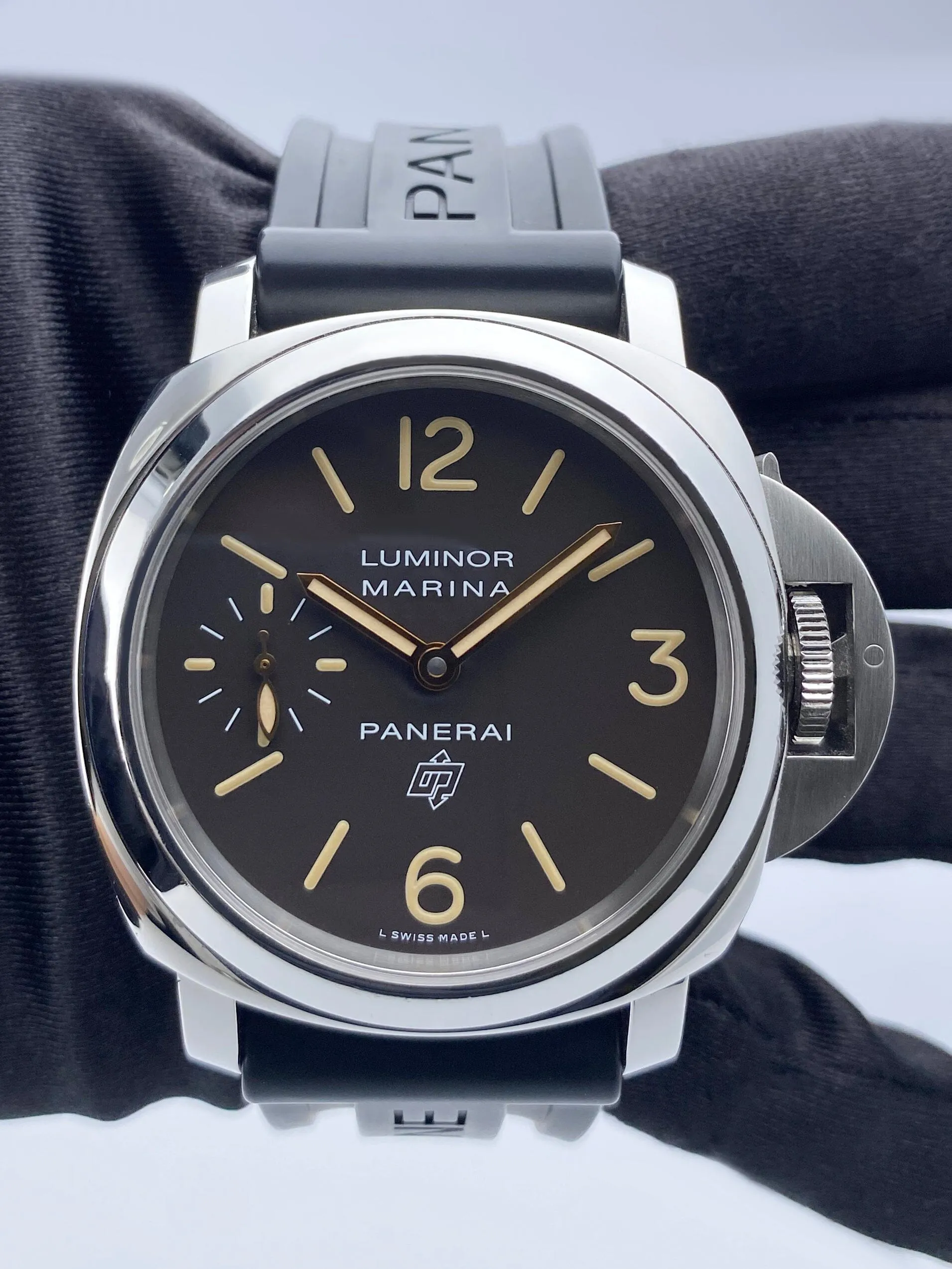 Panerai Luminor Marina Logo Acciaio PAM00623 Brown Dial Mens Watch Box Papers