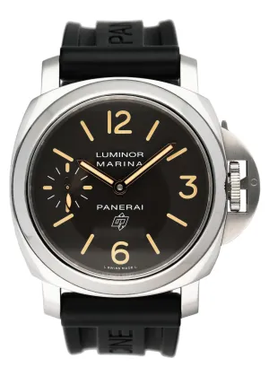 Panerai Luminor Marina Logo Acciaio PAM00623 Brown Dial Mens Watch Box Papers