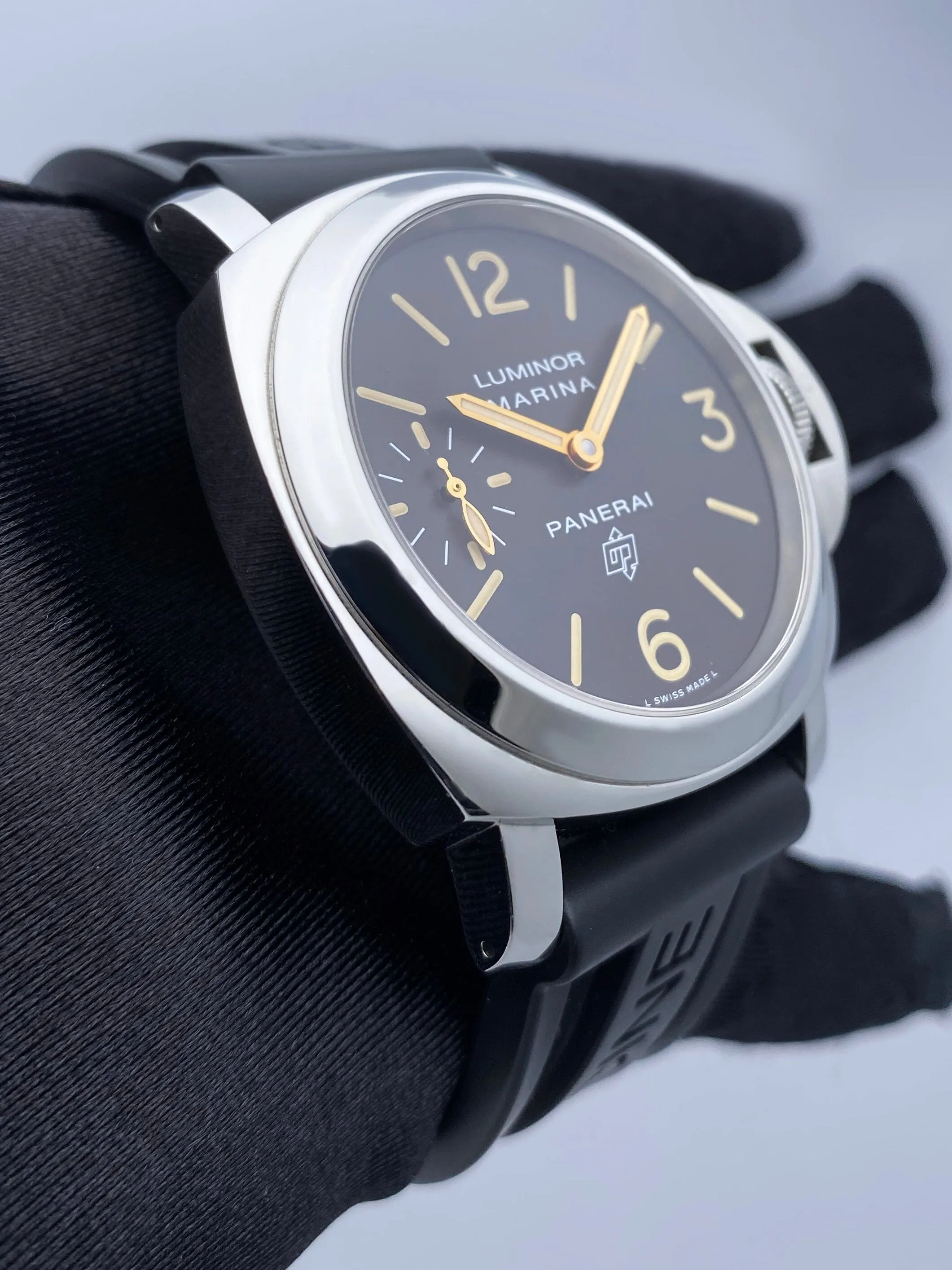 Panerai Luminor Marina Logo Acciaio PAM00623 Brown Dial Mens Watch Box Papers