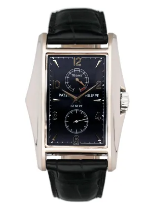 Patek Philippe 10-Day 5100G Blue Dial Mens Watch Box Papers