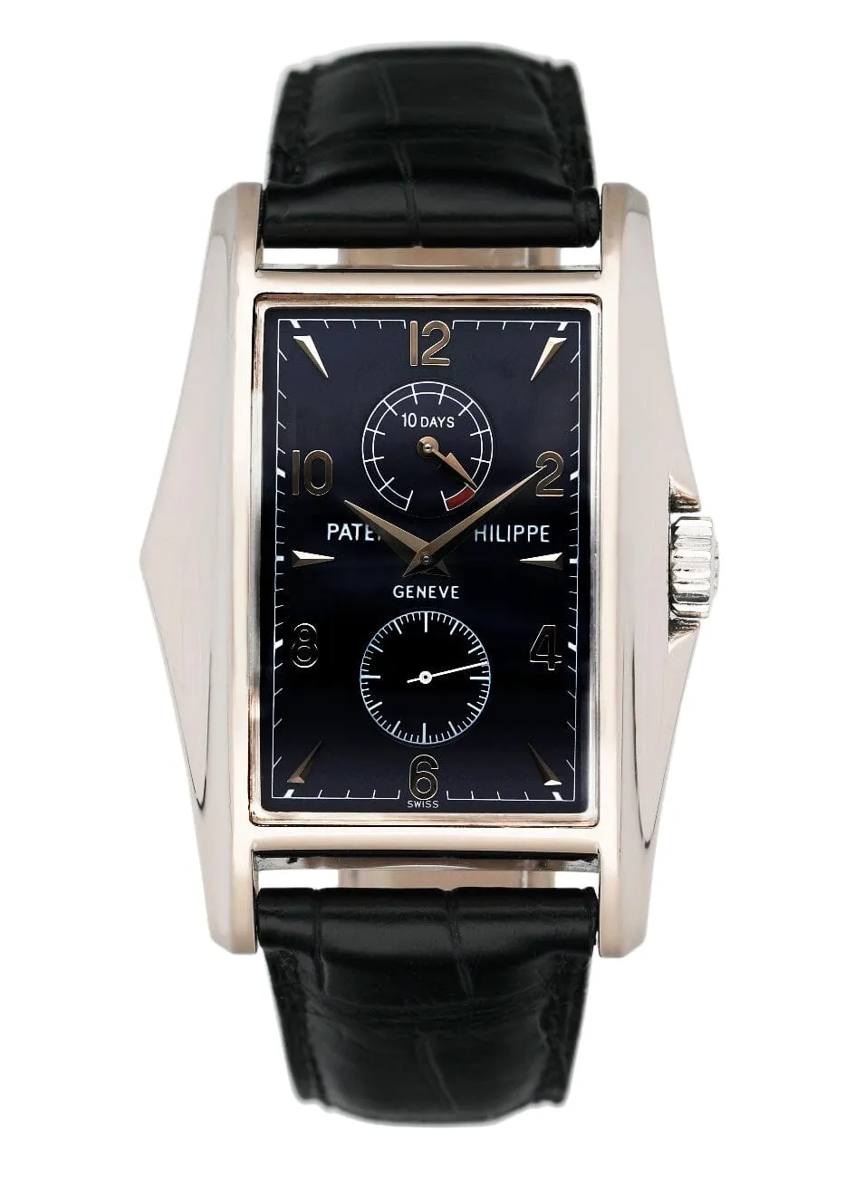 Patek Philippe 10-Day 5100G Blue Dial Mens Watch Box Papers