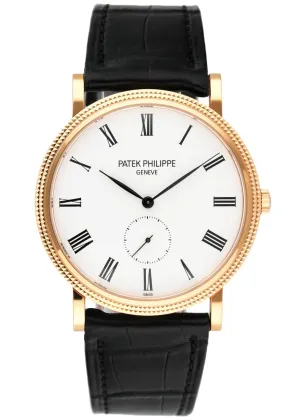 Patek Philippe Calatrava 5119R 18K Rose Gold Mens Watch With Box & Papers