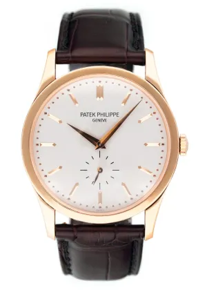 Patek Philippe Calatrava 5196R 18K Rose Gold Mens Watch