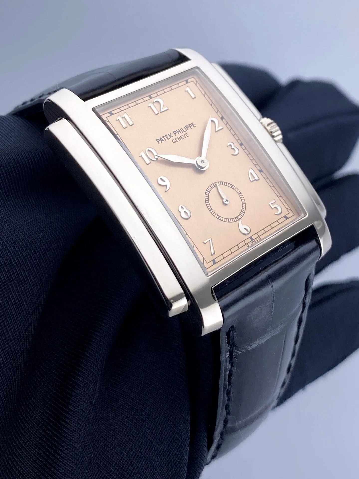 Patek Philippe Gondolo 5024G Salmon Dial Mens Watch Box Papers