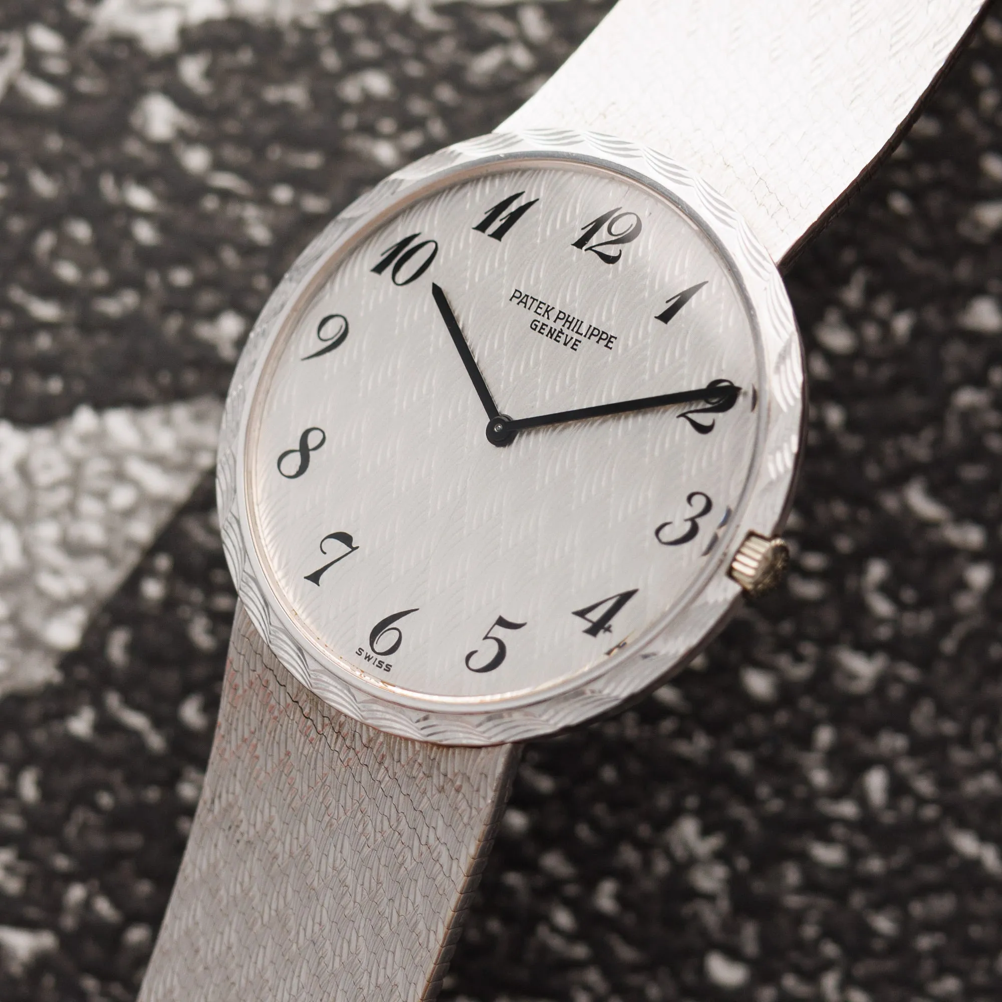 Patek Philippe White Gold Ultra-Thin Watch Ref. 3588 with Breguet Numerals