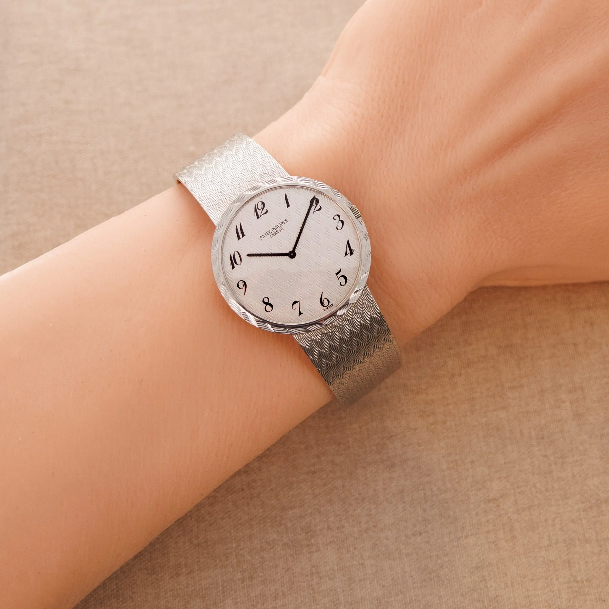 Patek Philippe White Gold Ultra-Thin Watch Ref. 3588 with Breguet Numerals