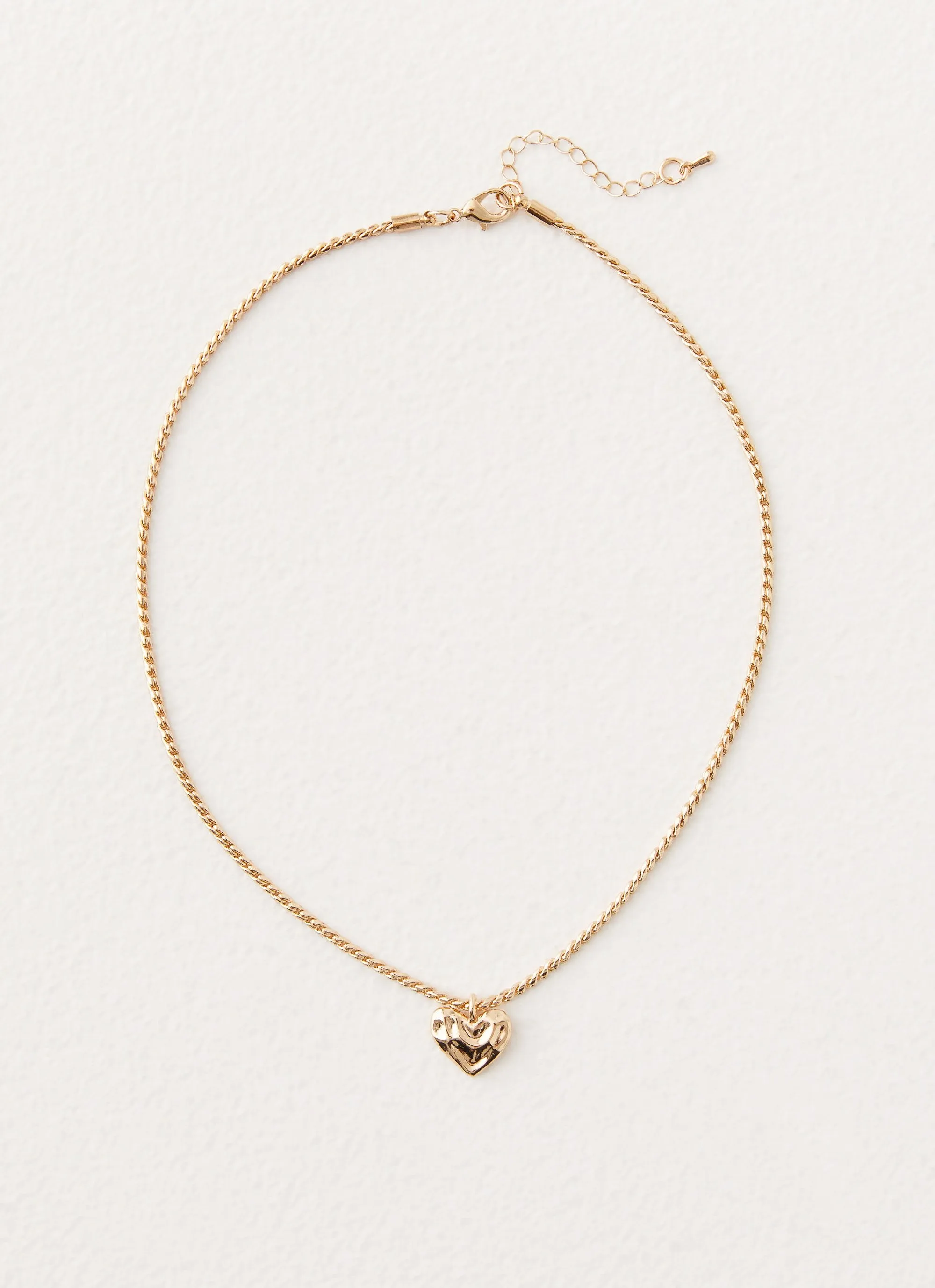 Pending Heart Necklace - Gold