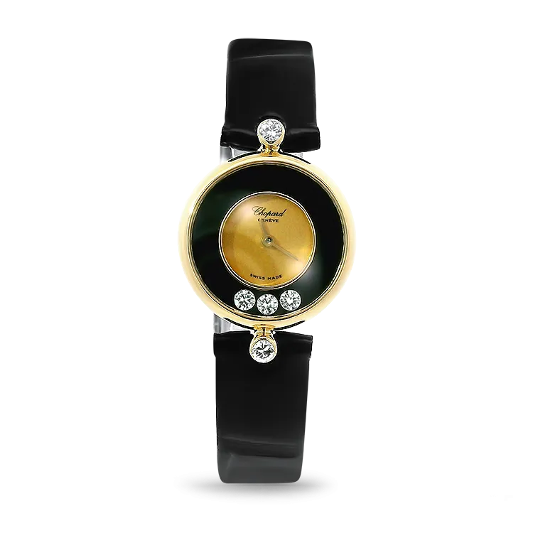 Pre-Owned 18k Yellow Gold Chopard Happy Diamonds Watch