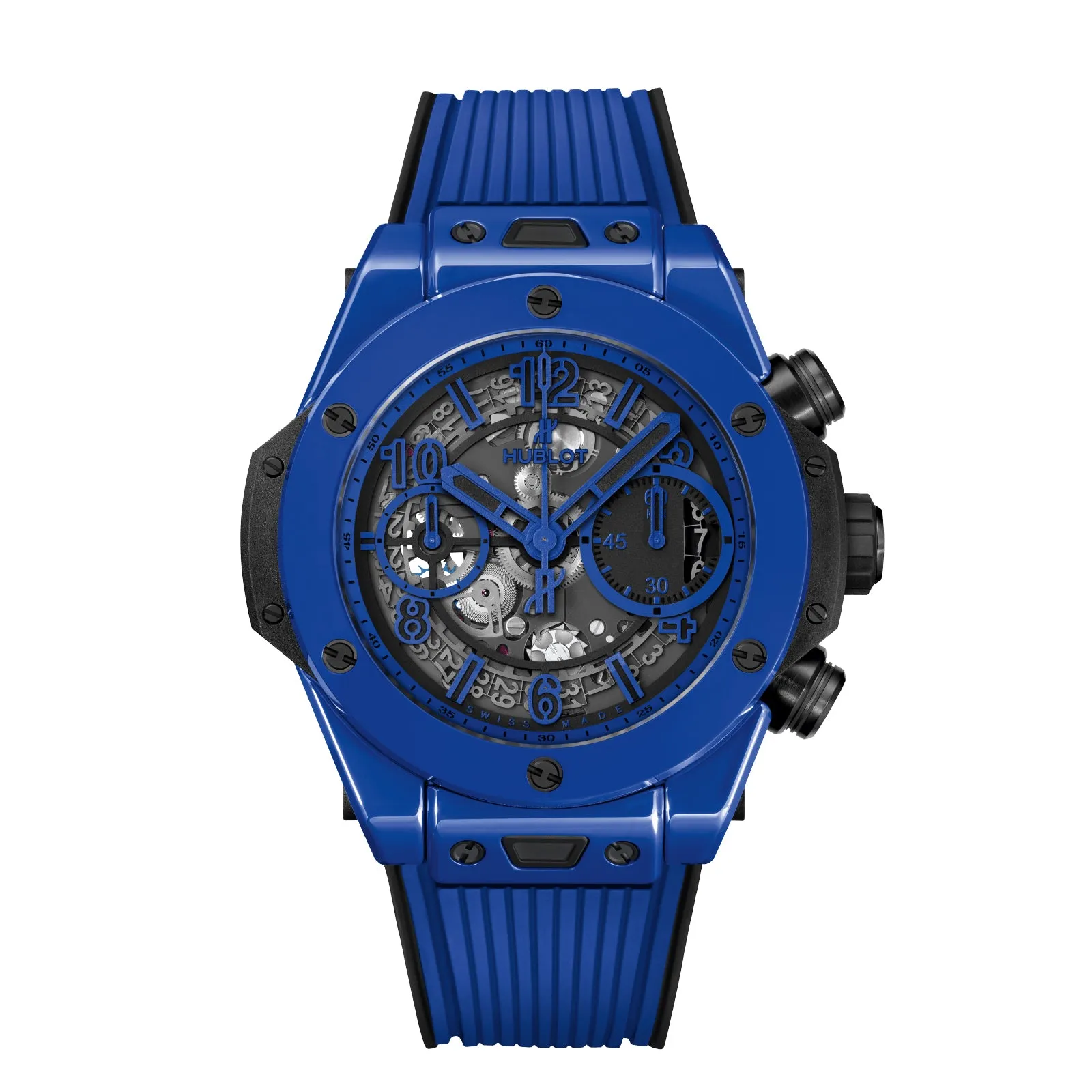 Pre-Owned Hublot Blue Magic Big Bang Unico Chronograph 42mm Ceramic Watch