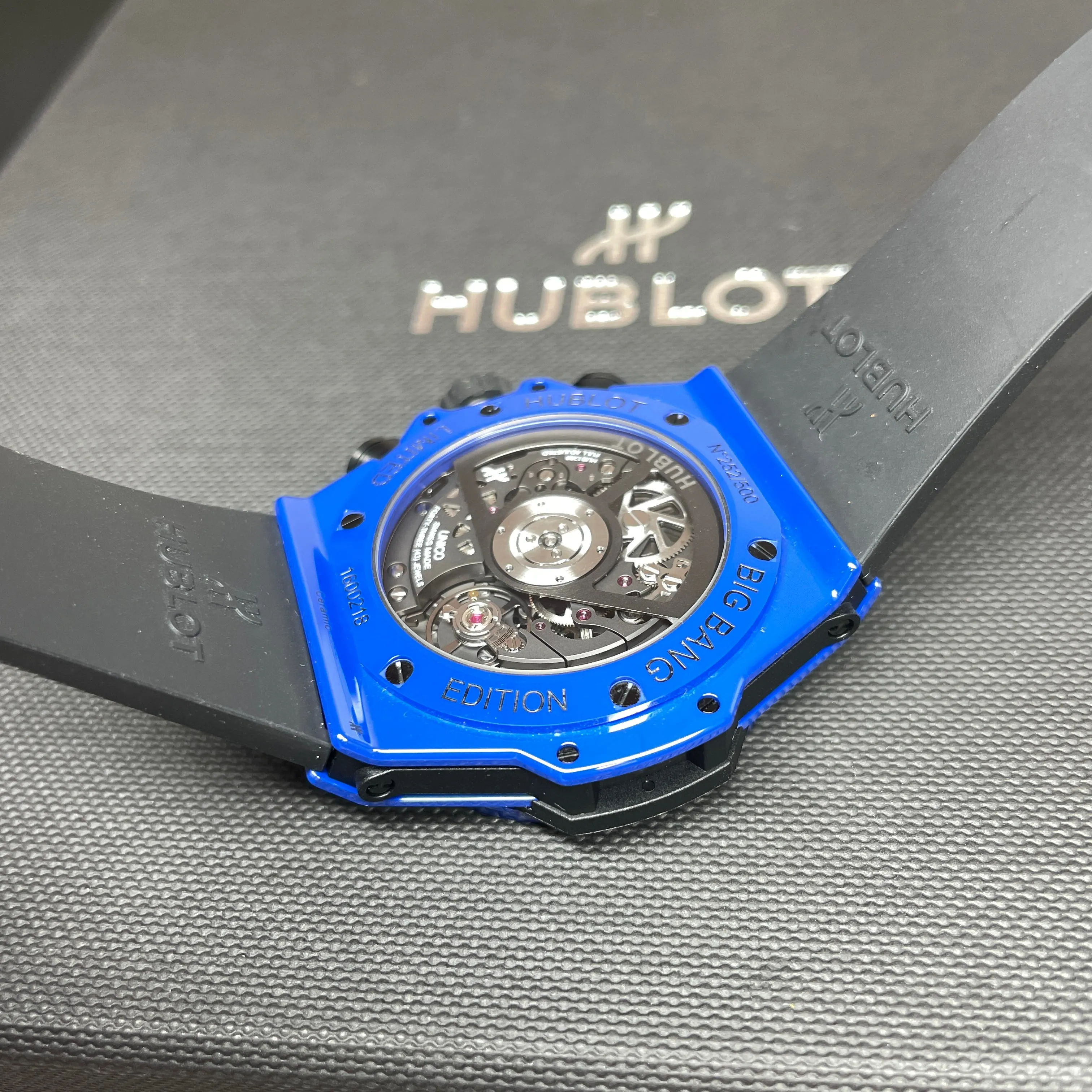 Pre-Owned Hublot Blue Magic Big Bang Unico Chronograph 42mm Ceramic Watch